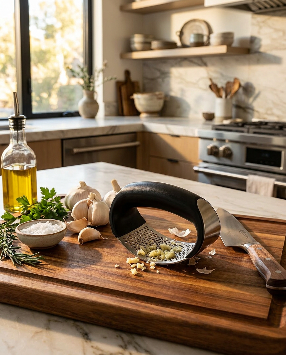 Stainless Steel Garlic Press