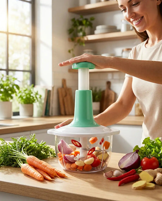Hand Press Food Chopper-2L Kitchenza