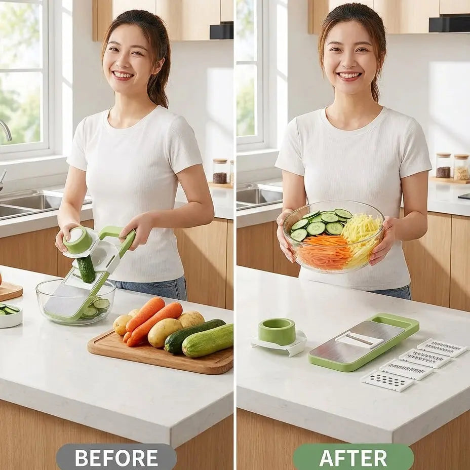 5-in-1 Vegetable Cutter Mandoline Slicer Kitchenza