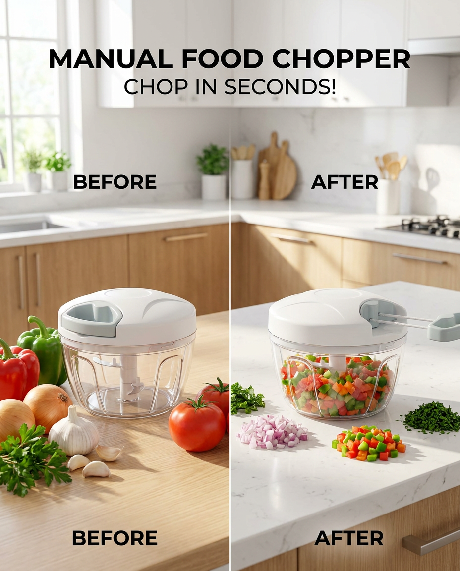 3-Blade Manual Food Chopper